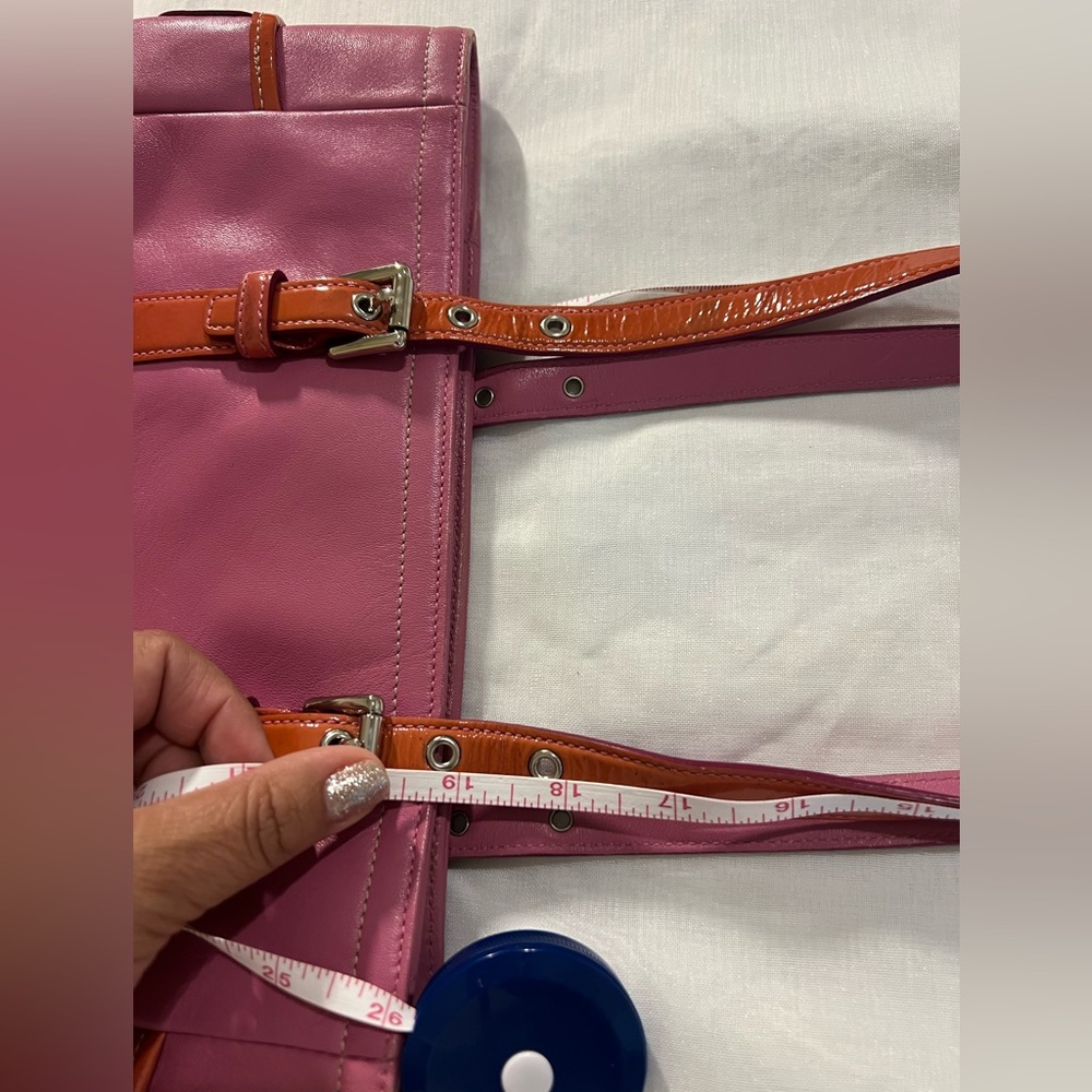 COACH Gallery Pink Leather Tote Bag-Authentic - Picture 15 of 16